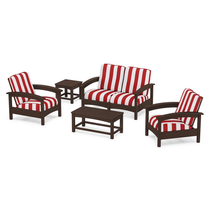 Trex Outdoor Furniture Rockport Club 6 Piece Deep Seating Conversation Set