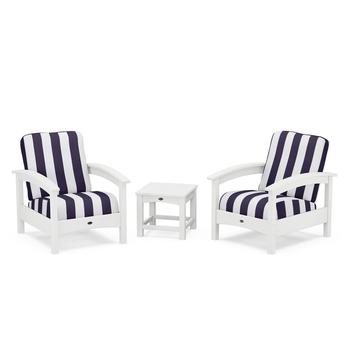 Trex Outdoor Furniture Rockport Club 3 Piece Deep Seating Conversation Set