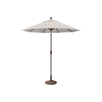 POLYWOOD 9' Tilt Market Umbrella & Base - Bar Height