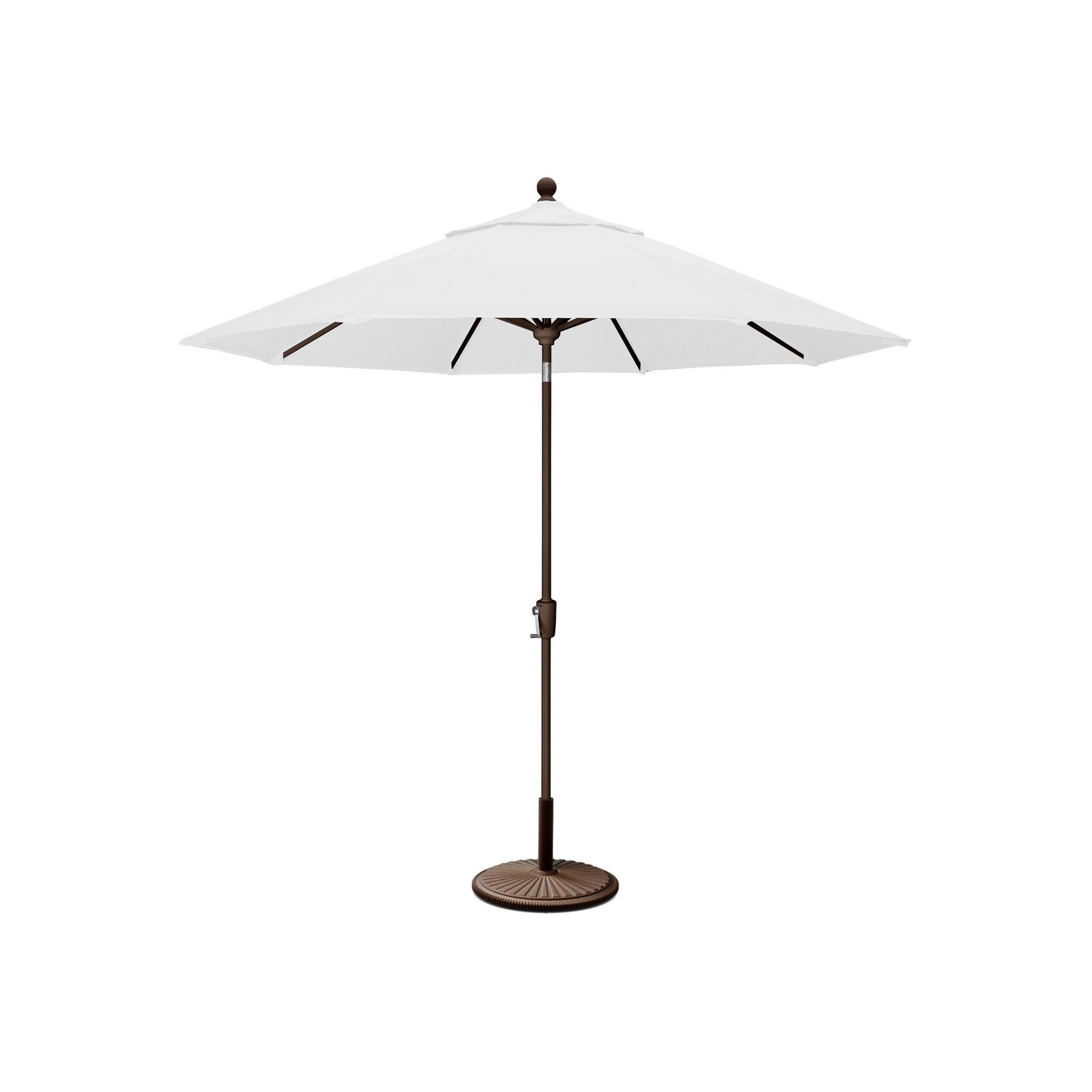 Black Canvas Outdoor Crank Umbrella, 10