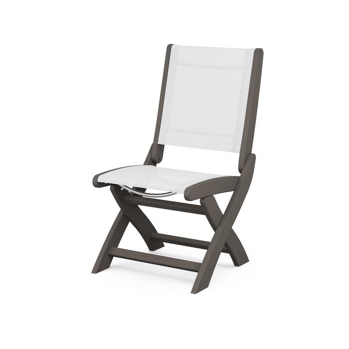 POLYWOOD Coastal Folding Side Chair in Vintage Finish