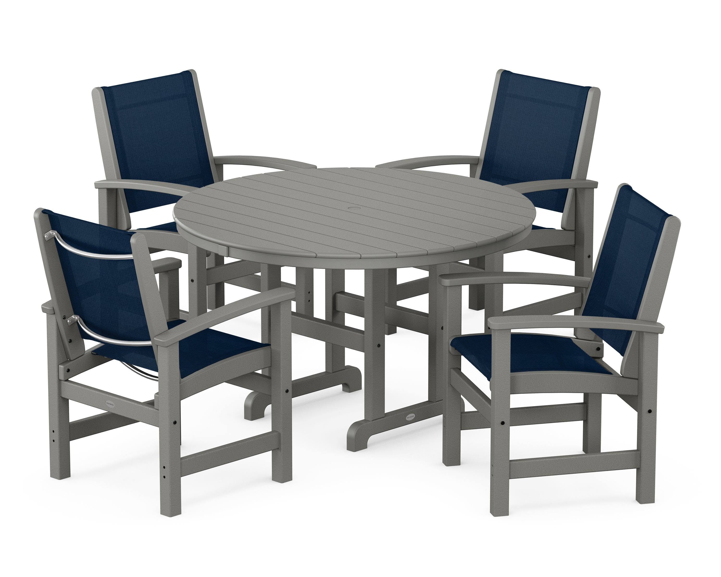 polywood coastal 5 piece dining set