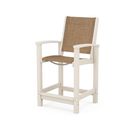 Coastal Counter Chair in Sand / Burlap Sling