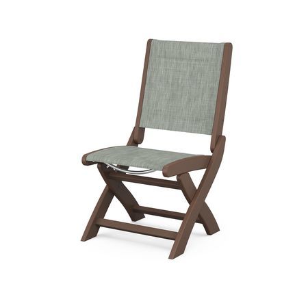 Coastal Folding Side Chair in Mahogany / Birch Sling