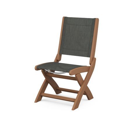 Coastal Folding Side Chair in Teak / Ember Sling