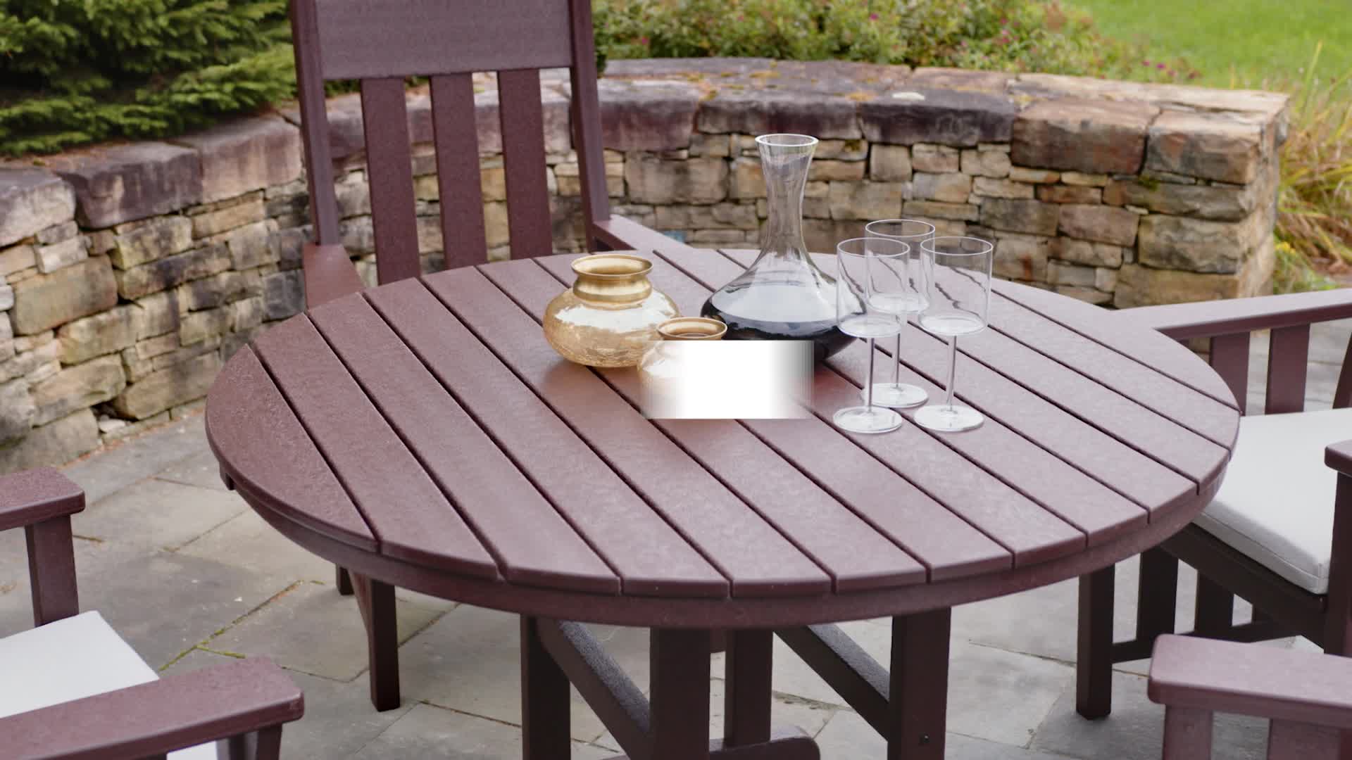 Acadia 5-Piece Round Farmhouse Dining Set